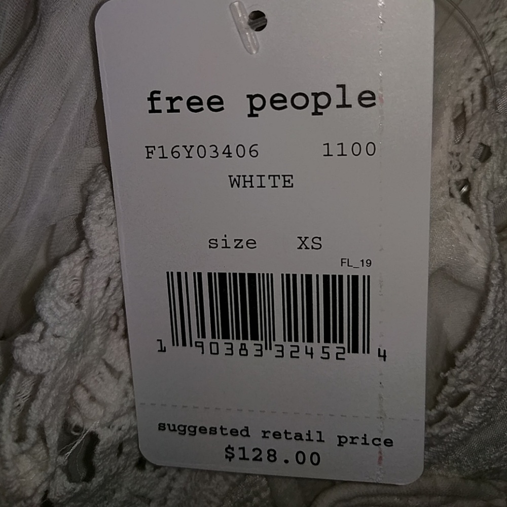 Free People One Ilektra Crochet Trim Dress White - Picture 6 of 7