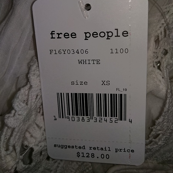 Free People One Ilektra Crochet Trim Dress White - Picture 6 of 7