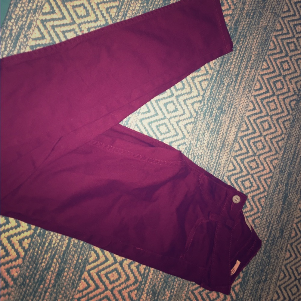 Maroon jeans