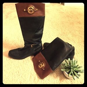 Michael Kors Two Tone rider boots