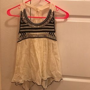 Cream white top with beautiful detail!