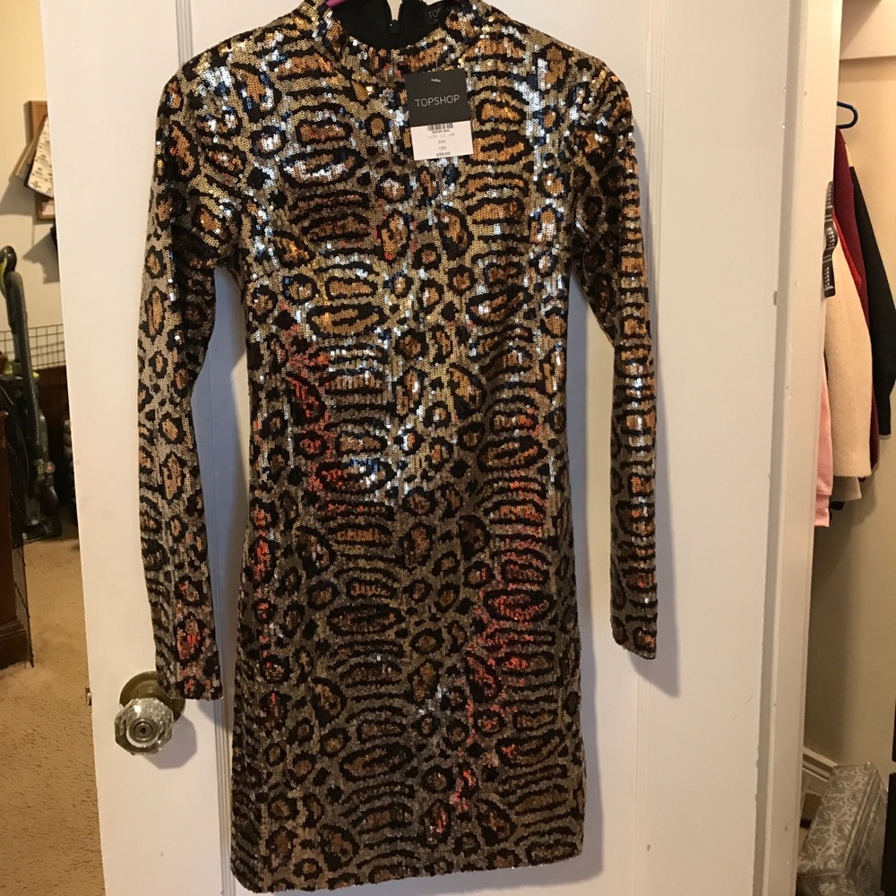 Brand New TOPSHOP Sequence Party dress