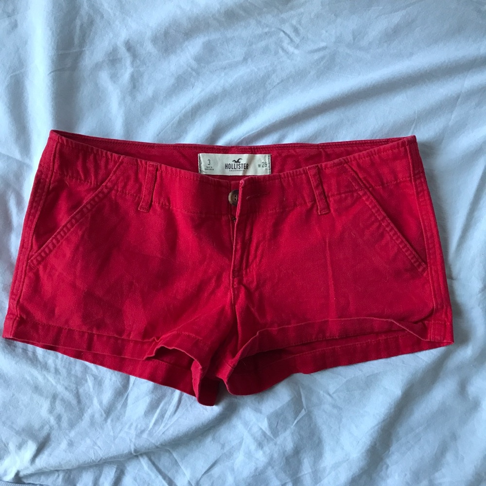 Vibrant Red Hollister Shorts