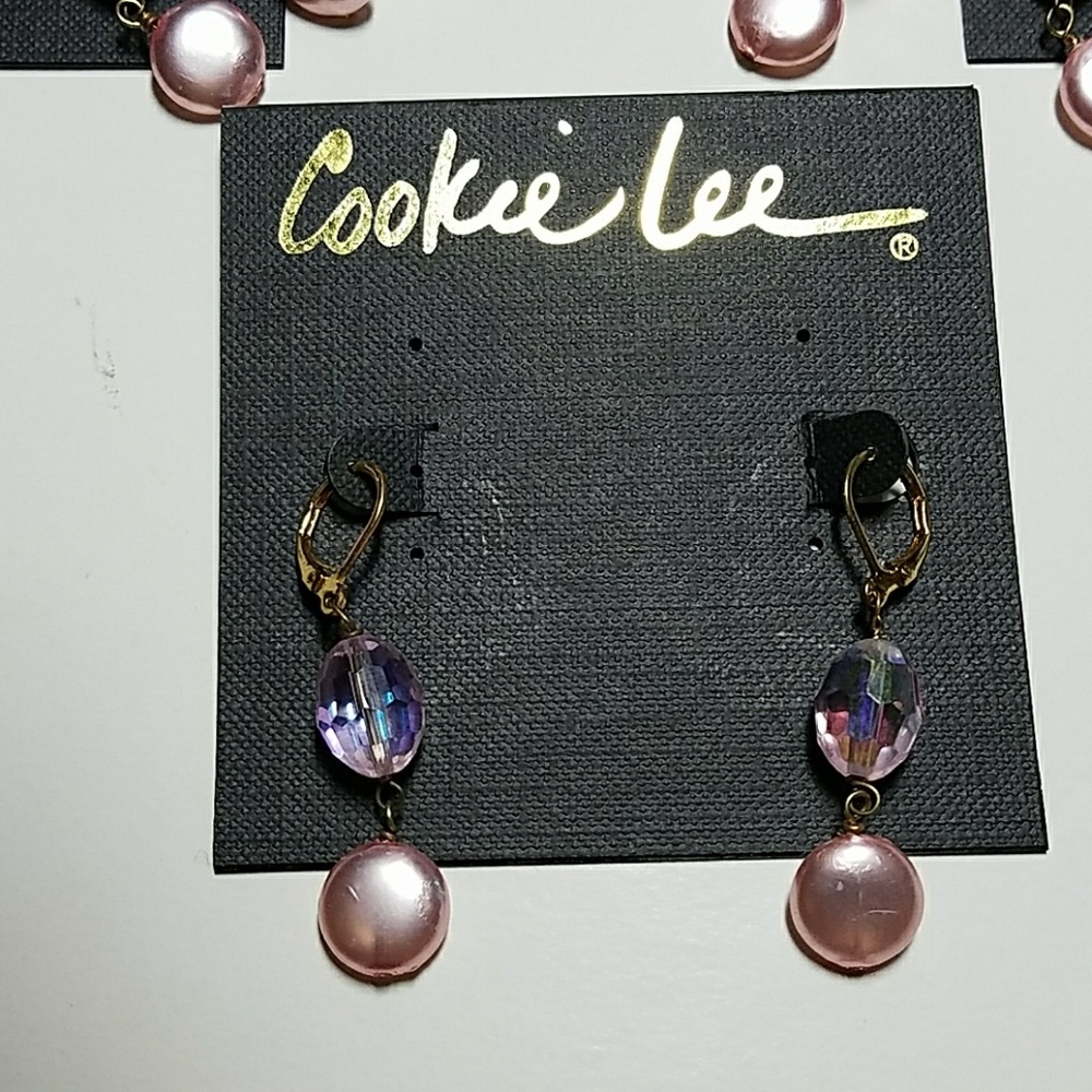 Cookie Lee Crystal dangle earrings