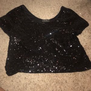 Black sequin top!
