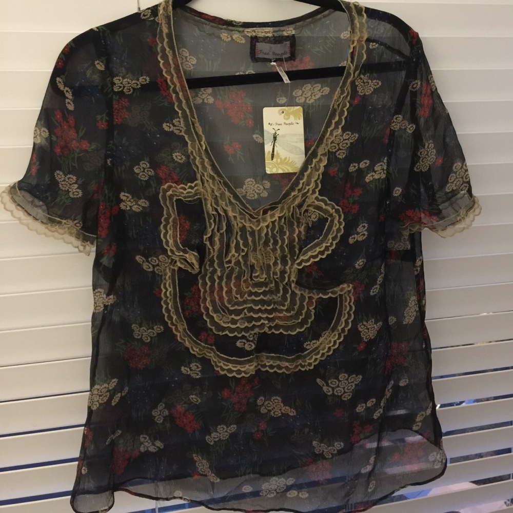 Free People Floral Blouse