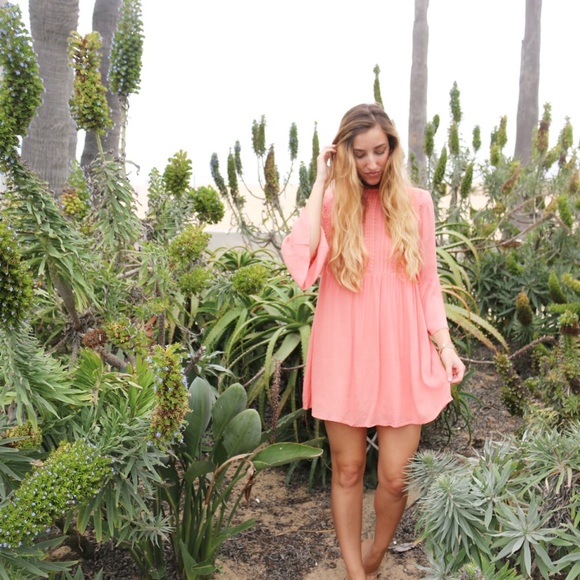 Dresses & Skirts - pink high neck dress