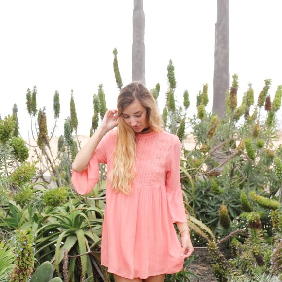 pink high neck dress - Picture 4 of 4