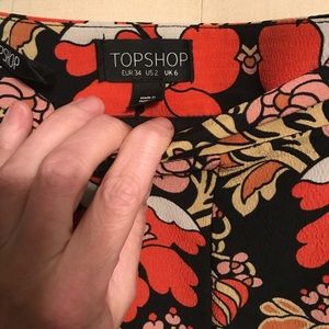 TOPSHOP Floral Retro Pants US2