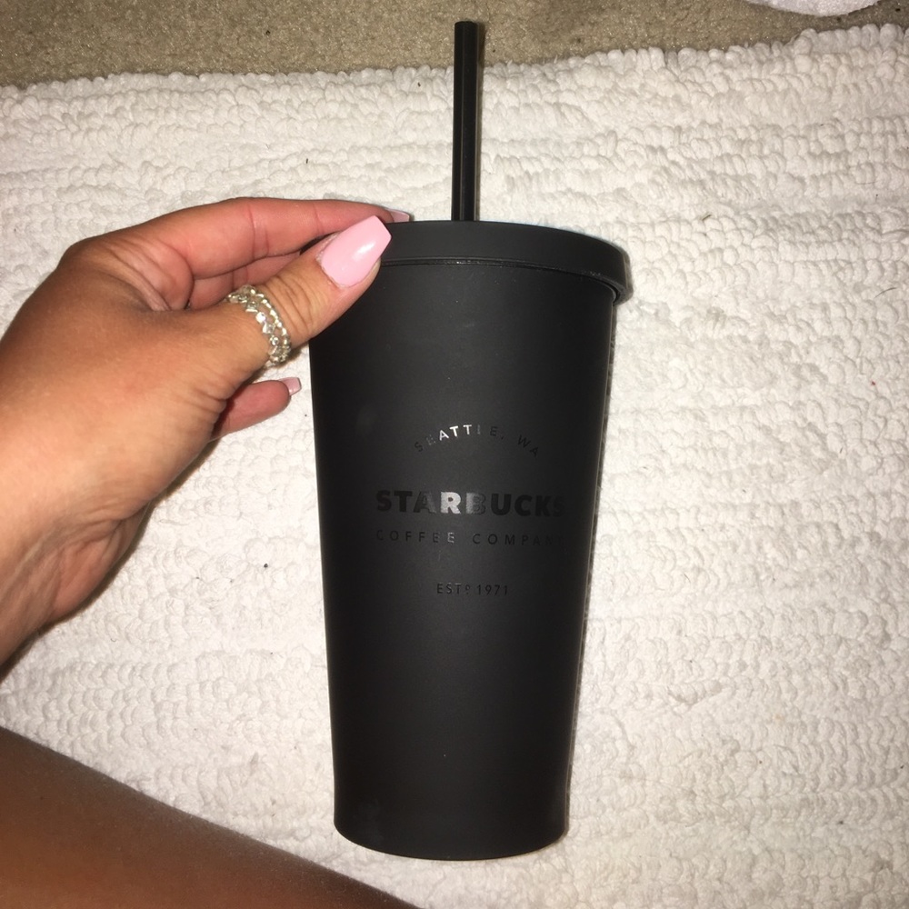 Black matte Starbucks cup