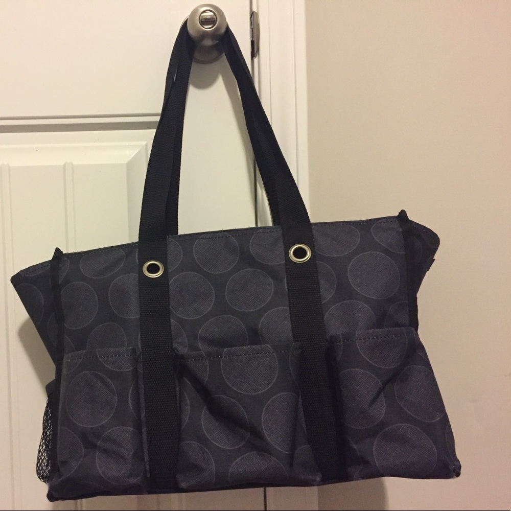 Thirty-one zippered top tote bag