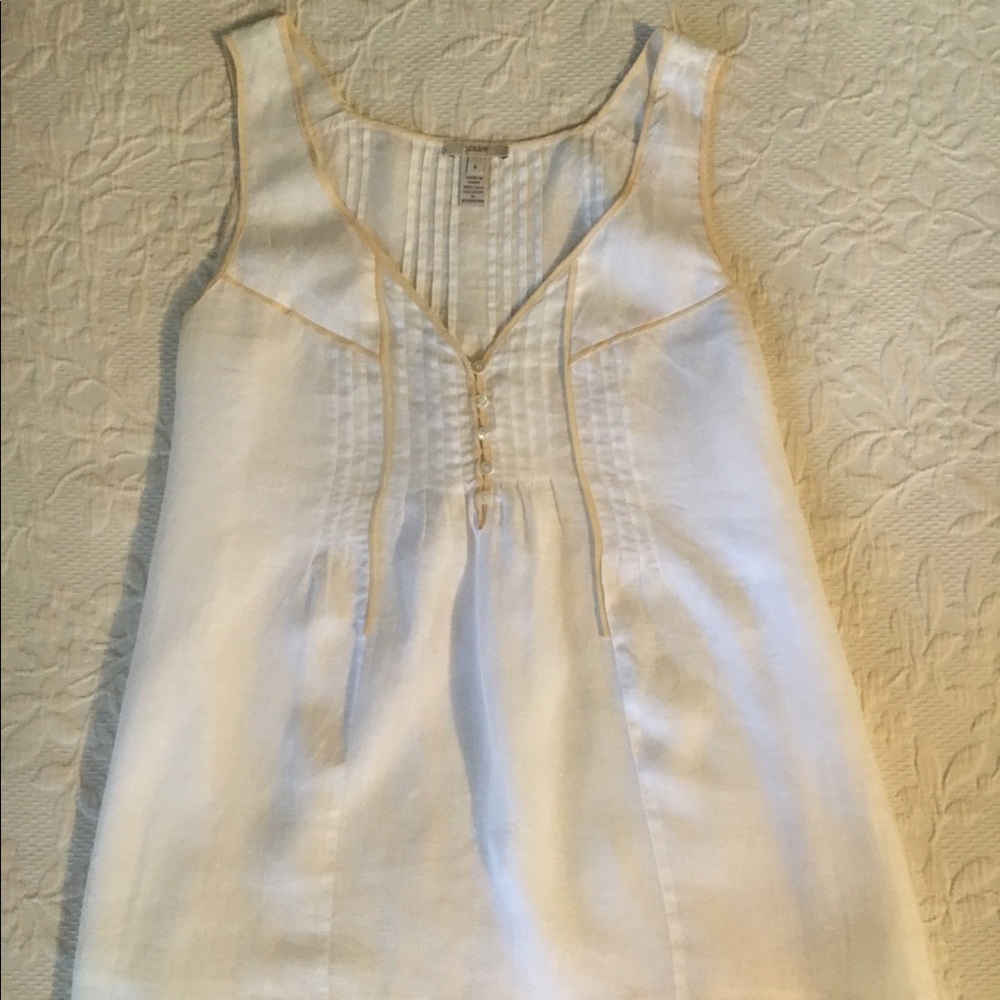 J. Crew Linen Sleeveless Blouse.