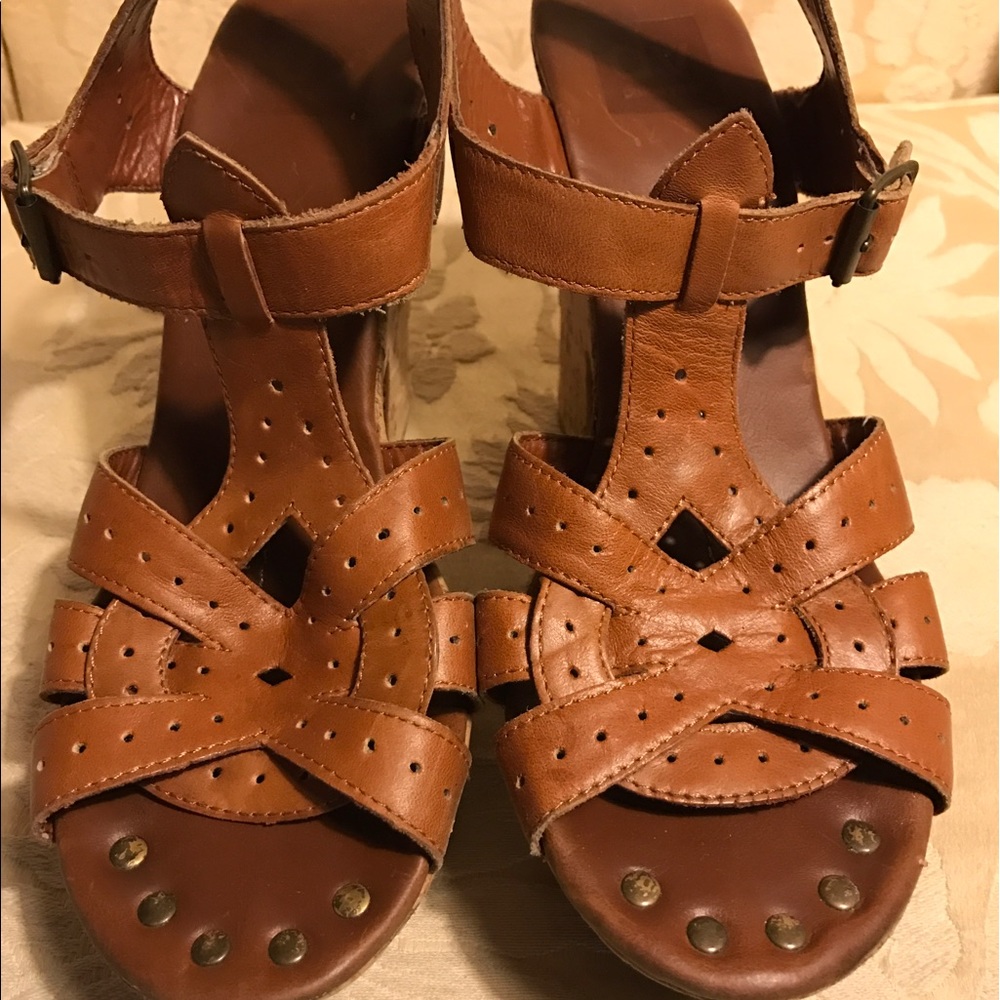 Dolce Vita leather cork heel
