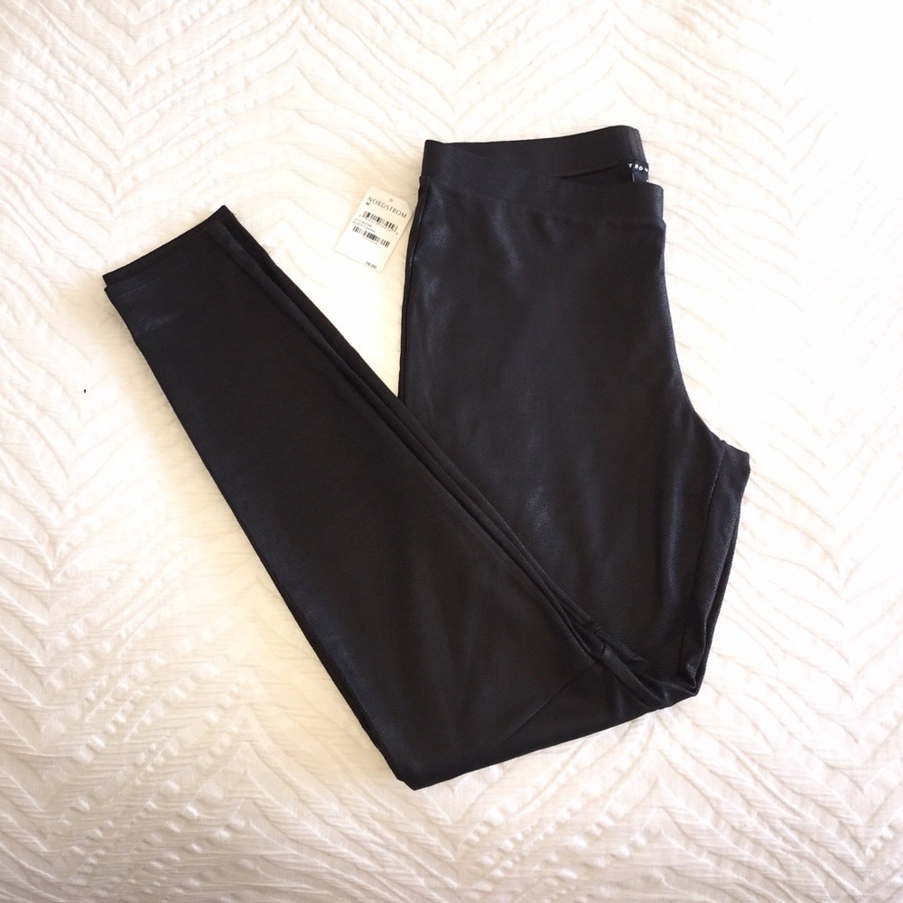 NWT - TROUVÉ Vegan Leather Leggings