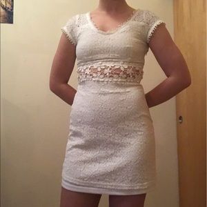 white lace dress