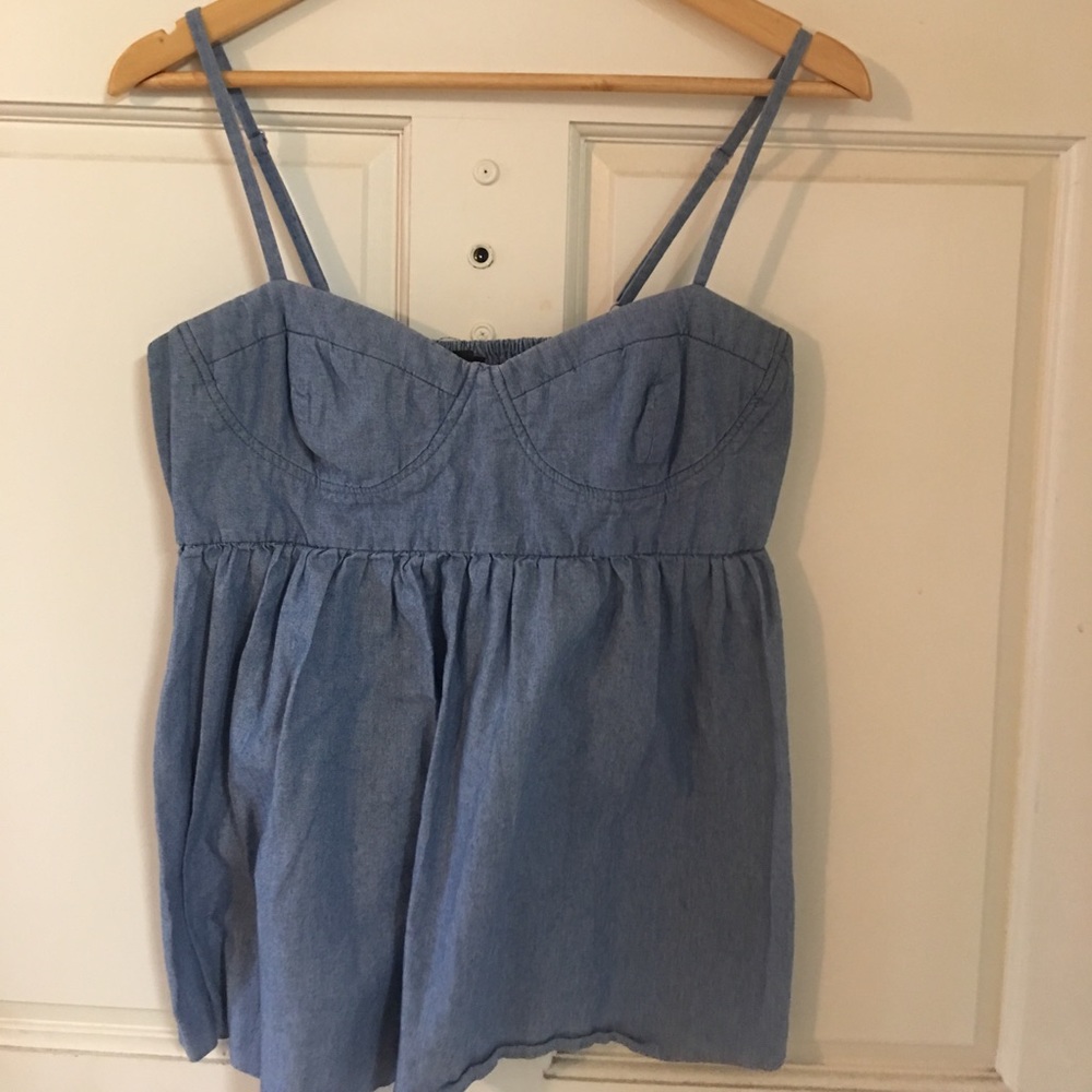 Forever21 Denim Babydoll Top. Large
