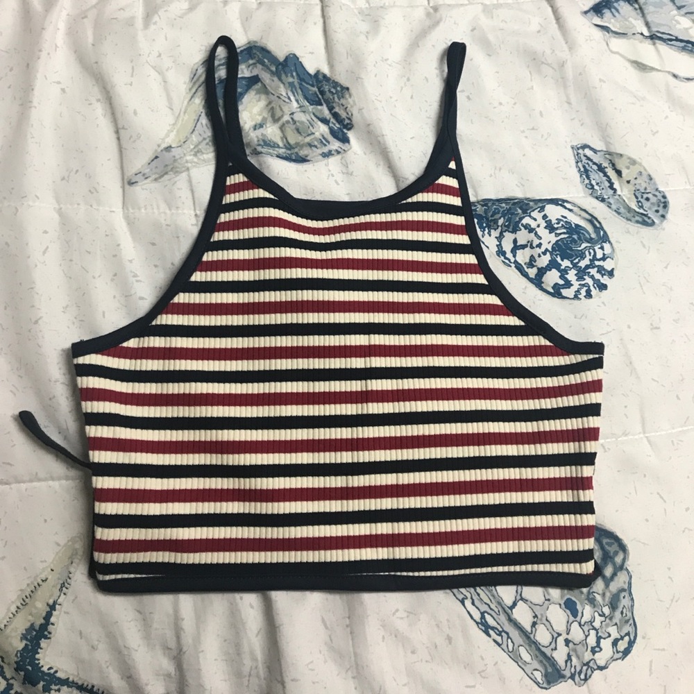 Baddieville striped crop top