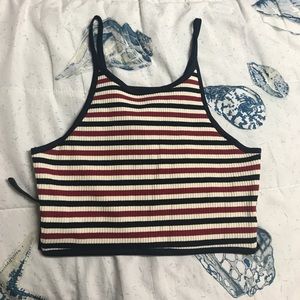 Baddieville striped crop top