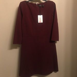 Theory Burgundy Quarter length Women's dress.