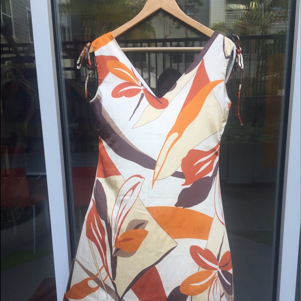 Silky floral dress