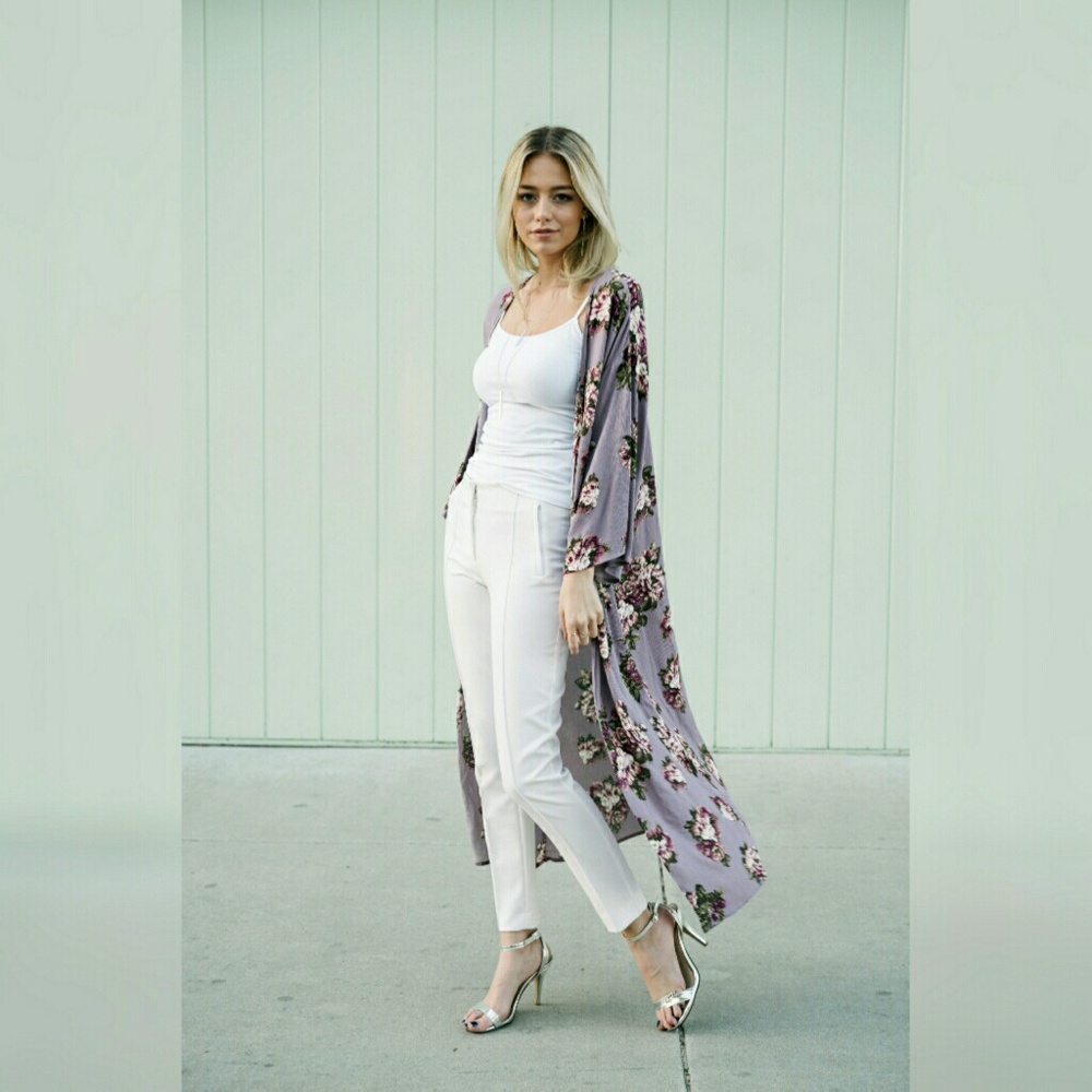Lucy Flower Long Kimono L - Picture 4 of 4