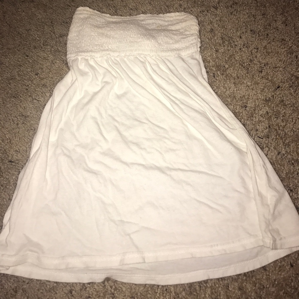 White strapless