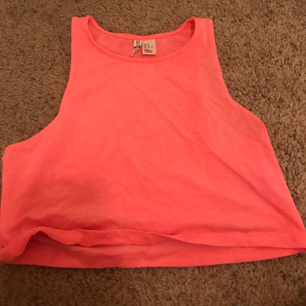 Neon pink Crop Top
