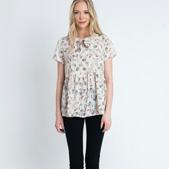 Chloe Printed Flower Short Sleeve S - Picture 5 of 6