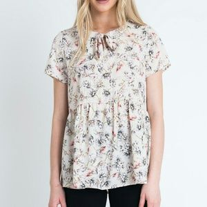 Chloe Printed Flower Short Sleeve S