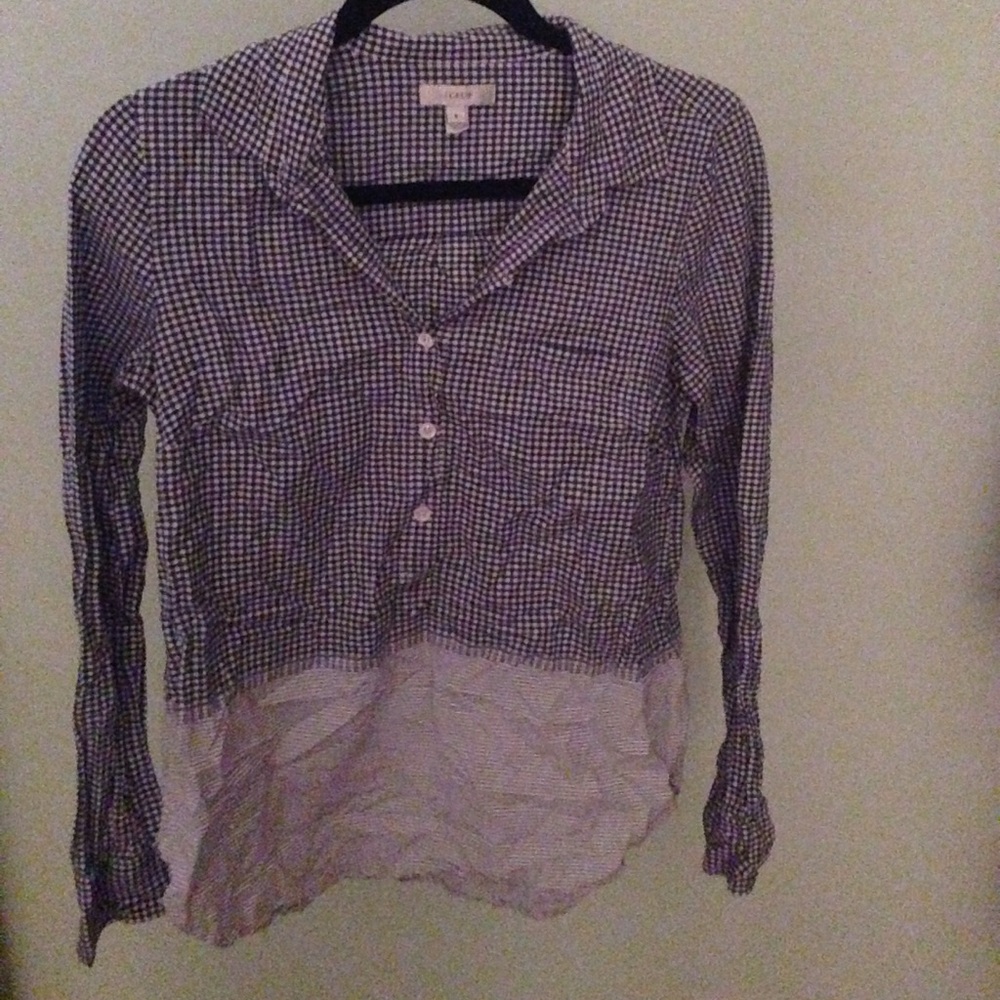 J Crew gingham button up