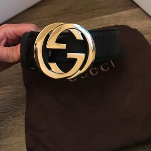 100 percent authentic Gucci belt black