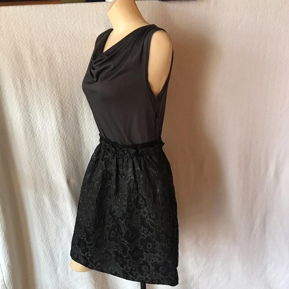 2 Ann Taylor Loft Black & Gray Cocktail Dress - Picture 6 of 8