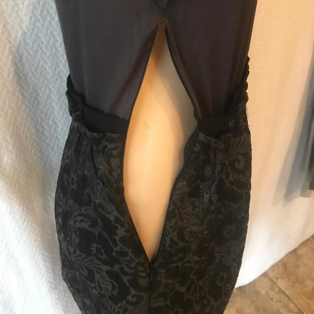 2 Ann Taylor Loft Black & Gray Cocktail Dress - Picture 7 of 8