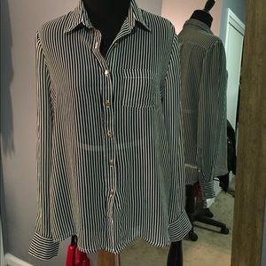 Sheer Striped Blouse