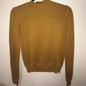 Mustard mock neck sweater top