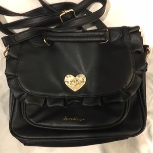 Black PU Japanese Lolita backpack purse
