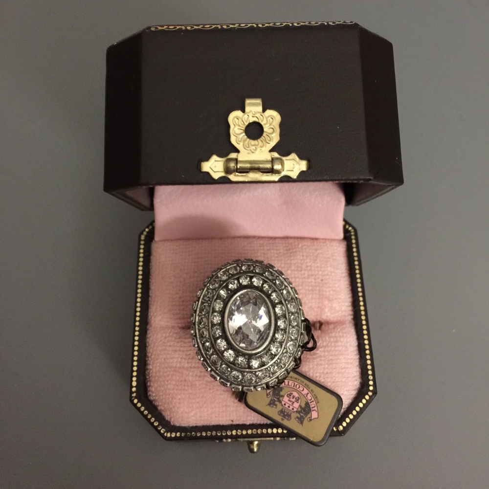 Juicy Couture Rosecut Cluster Ring, Size 8