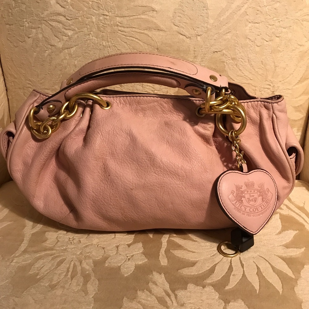 Juicy Couture blush colored leather handbag