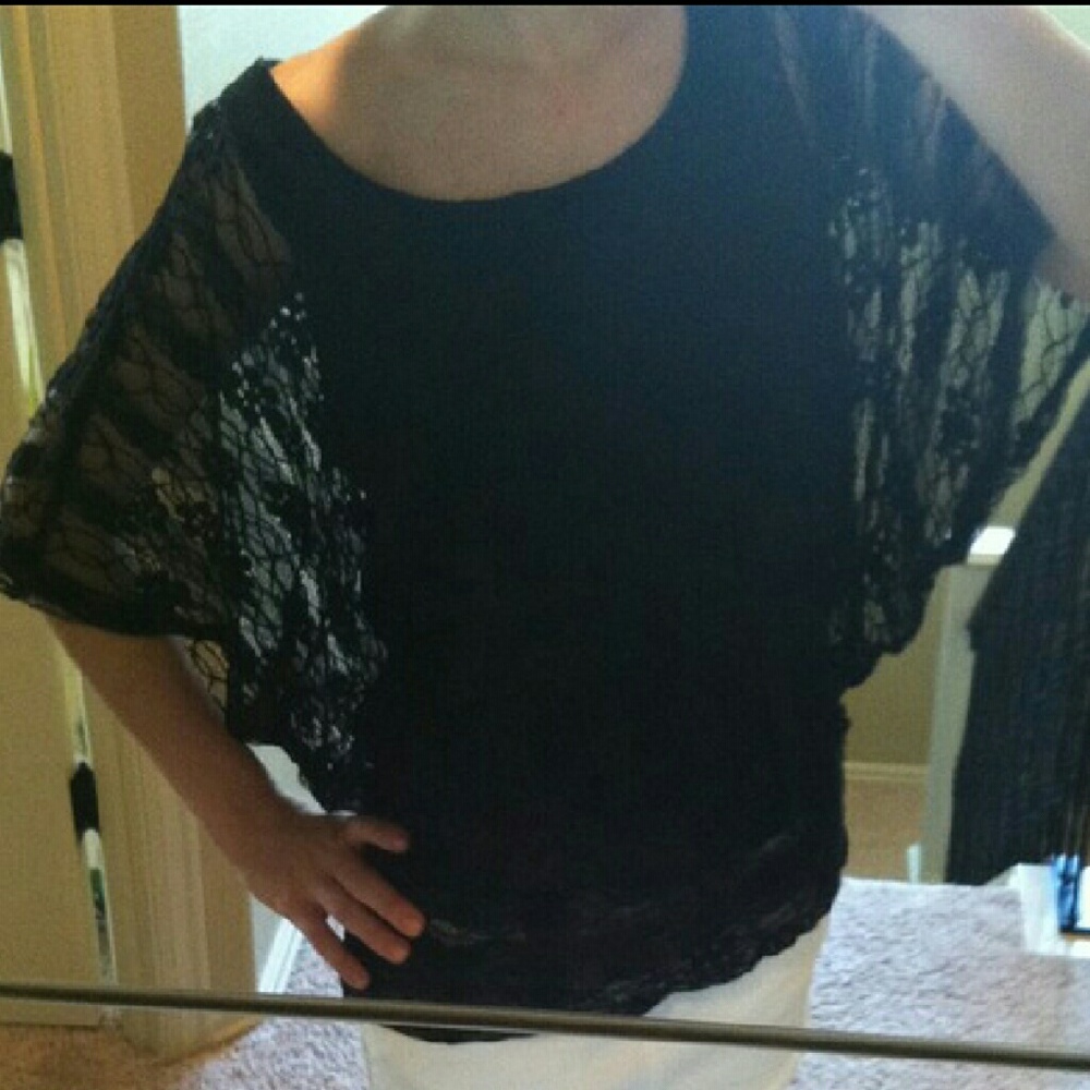 Black lace top