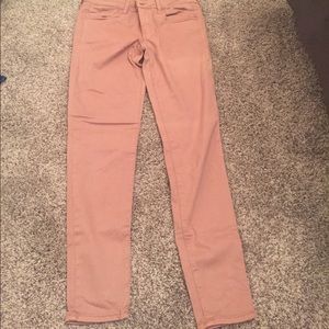 Mauve colored skinny super stretch pants