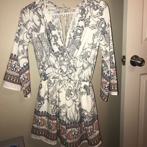 Black/bread bohemian romper
