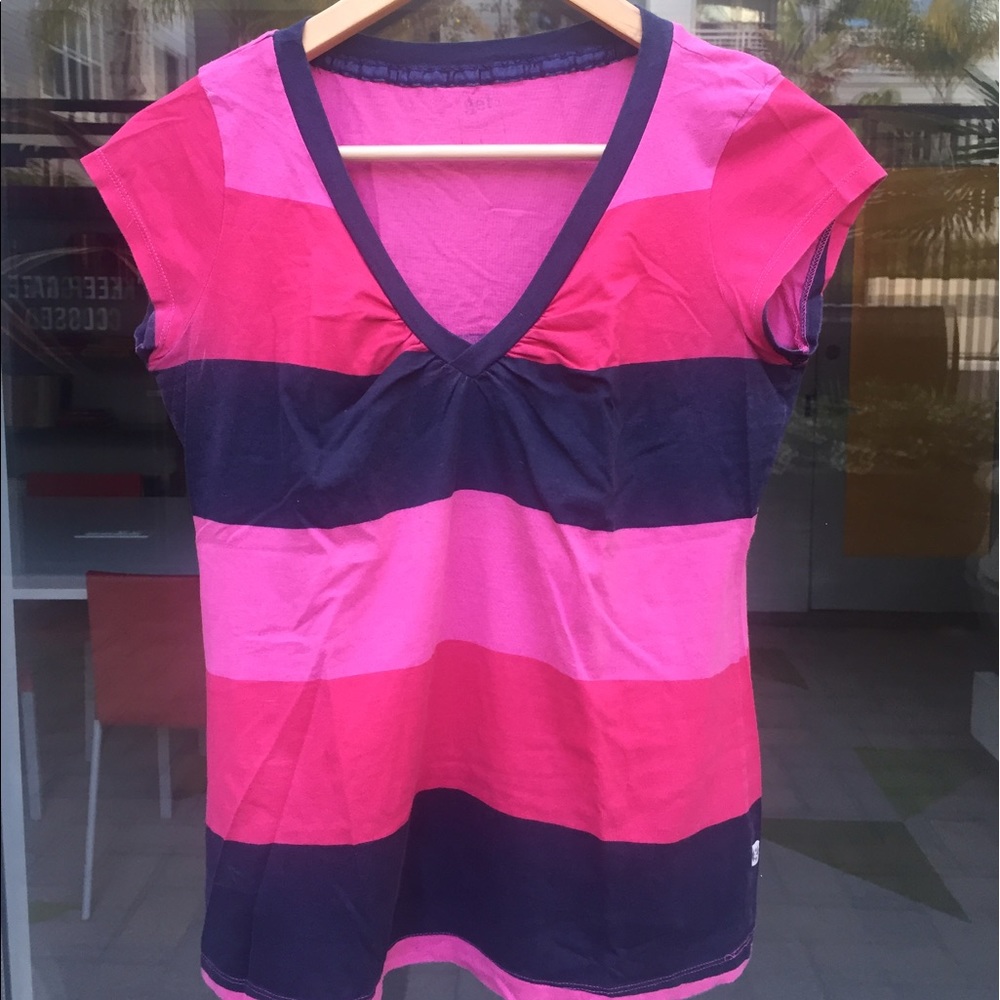 Striped tee in bright colors