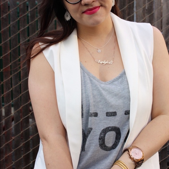Jackets & Coats - Sleeveless White Blazer Vest Jackets & Coats - Sleeveless White Blazer Vest