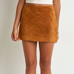 SUEDE MINI SKIRT