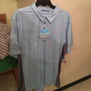 Columbia stay cool freezer coil 3 button polo