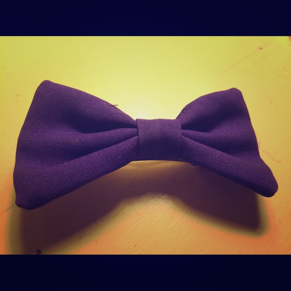 American apparel purple hair bow
