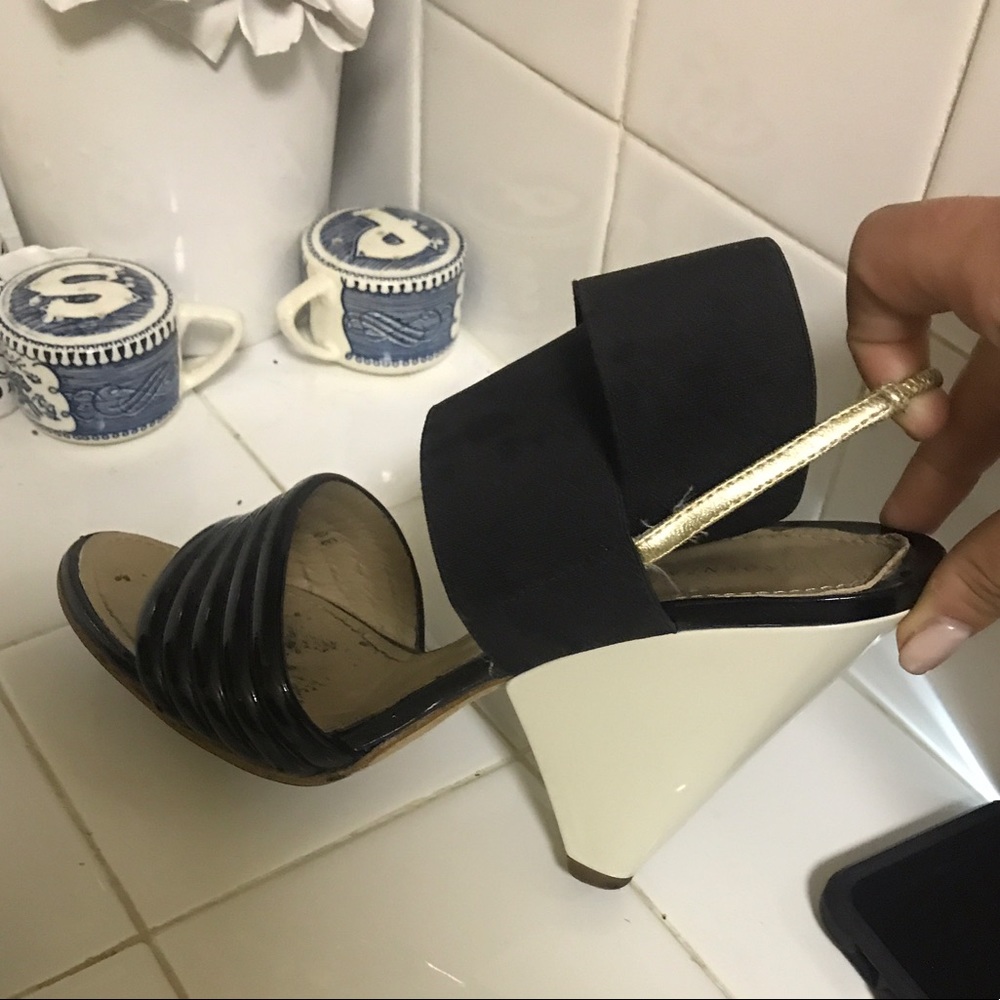 Pruenza Schouler black and white sandals. Size 7.5