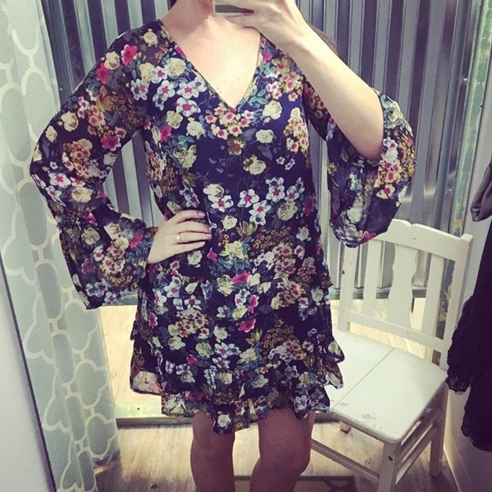 Floral Bell Sleeve Dress