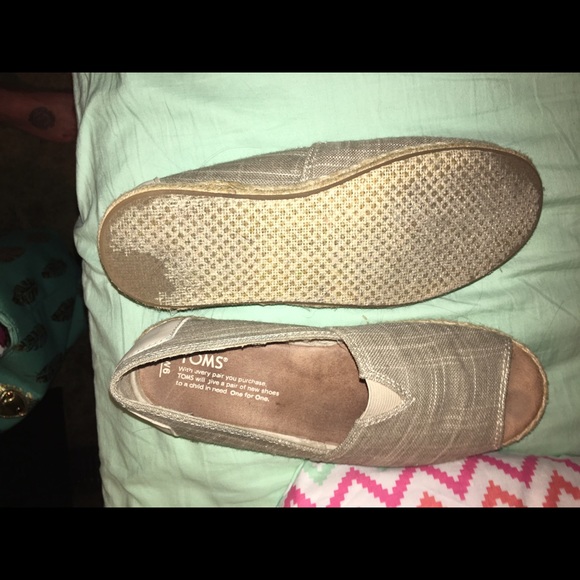 Tom's Canvas peep toe - Picture 3 of 3