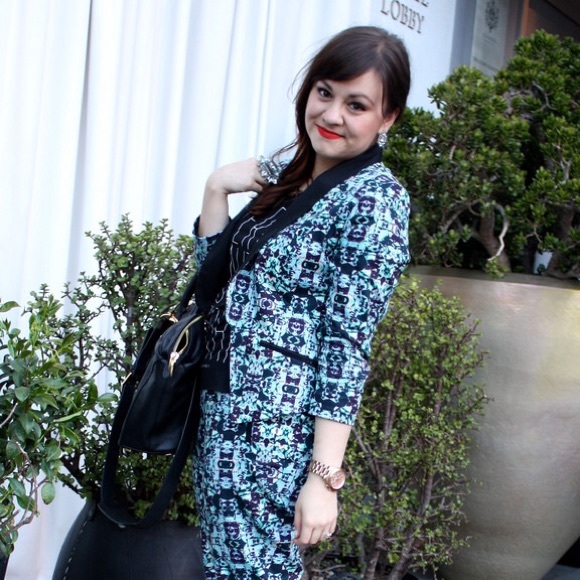 Dorothy Perkins Jackets & Coats - Geometric Print Tuxedo Jacket Dorothy Perkins Jackets & Coats - Geometric Print Tuxedo Jacket